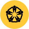 Group holding hands icon
